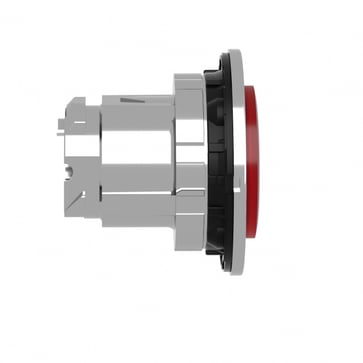 Harmony flush lampetrykshoved i metal for LED med fjeder-retur og ophøjet trykflade i rød farve ZB4FW143