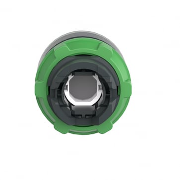 Harmony lampetrykshoved i plast for LED med fjeder-retur og plan trykflade i grøn farve ZB5AW333