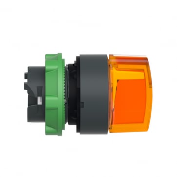 Harmony drejegreb i plast for LED med 3 positioner og fjeder-retur til midt i orange farve ZB5AK1553