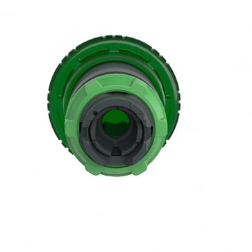 Harmony paddetrykshoved i plast for LED med Ø40 mm paddehoved i grøn farve og drej for at frigøre ZB5AW733