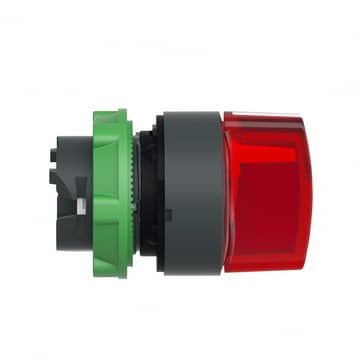 Harmony drejegreb i plast for LED med 3 positioner og fjeder-retur fra H-til-M i rød farve ZB5AK1843