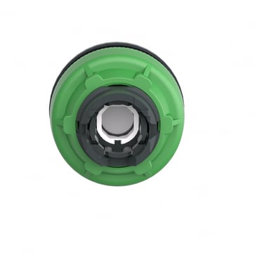Harmony flush trykknapshoved i plast med fjeder-retur f/LED og label i grøn farve ZB5FA38