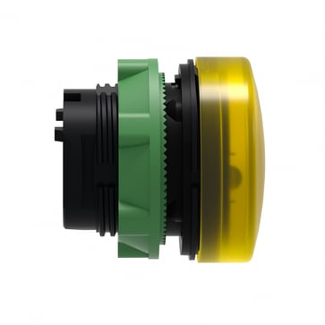 Harmony signallampehoved i plast for BA9s med riflet linse til udendørs brug i gul farve ZB5AV083S
