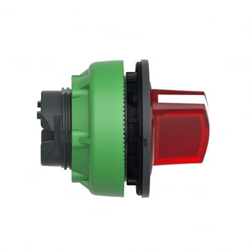 Harmony flush drejegreb i plast for LED med 2 positioner og fjeder-retur fra H-til-V i rød farve ZB5FK1443