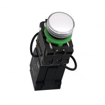 Harmony signallampe komplet med LED i hvid farve med 400V trafo XB5AV5B1