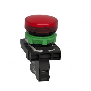 Harmony signallampe komplet med LED i rød farve og 24VAC/DC forsyning XB5AVB4
