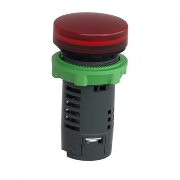 Harmony signallampe helstøbt med kraftig LED i rød farve og 110-120VAC forsyning XB5EVG4