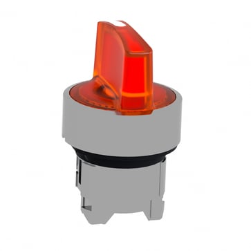 Harmony drejegreb i metal for LED med 3 positioner og fjeder-retur til midt i orange farve ZB4BK1553