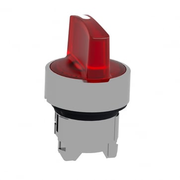 Harmony drejegreb i metal for LED med 3 positioner og fjeder-retur fra H-til-M i rød farve ZB4BK1843