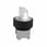 Harmony drejegreb i sort metal for LED med 3 positioner og fjeder-retur til midt i hvid farve ZB4BK15137 miniature