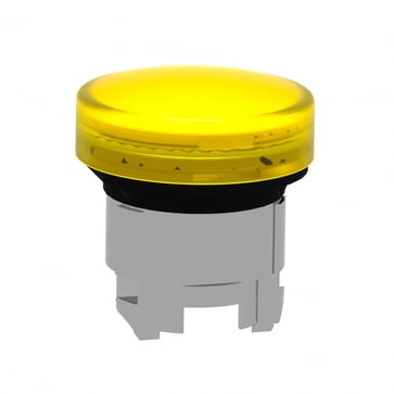 Harmony signallampehoved for LED med aftagelig gul linse for isætning af skilt ZB4BV083E