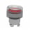 Harmony lampetrykhoved i metal for LED med klar silikonehætte og fjeder-retur med plan trykflade i rød farve ZB4BW543 miniature