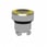 Harmony lampetrykhoved i metal for LED med fjeder-retur og plan trykflade i sort med gul ring ZB4BW983 miniature