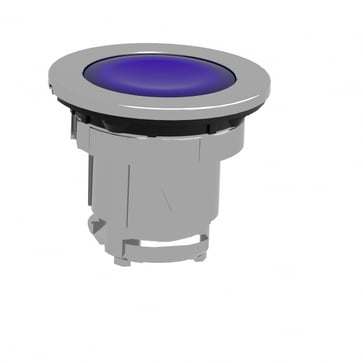 Harmony flush trykknaphoved i metal for LED med kip-funktion og isætning af label under den blå trykflade ZB4FH063