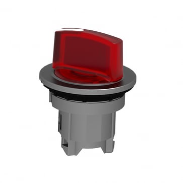 Harmony flush drejegreb i metal for LED med 2 faste positioner i rød farve ZB4FK1243