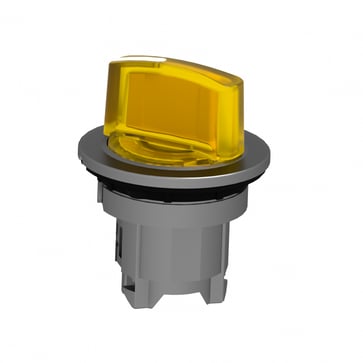 Harmony flush drejegreb i metal for LED med 2 faste positioner i gul farve ZB4FK1283