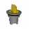 Harmony flush drejegreb i metal for LED med 3 faste positioner i gul farve ZB4FK1383 miniature