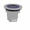 Harmony flush lampetrykshoved i metal for LED med fjeder-retur og plan trykflade med blå ring ZB4FW963 miniature