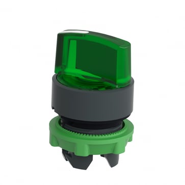 Harmony drejegreb i plast for LED med 2 faste positioner i grøn farve ZB5AK1233