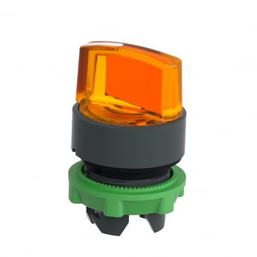 Harmony drejegreb i plast for LED med 2 positioner og fjeder-retur fra H-til-V i orange farve ZB5AK1453