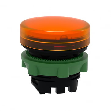 Harmony signallampehoved i plast for LED med linse i orange farve ZB5AV053