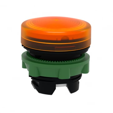 Harmony signallampehoved i plast for LED med riflet linse til udendørs brug i orange farve ZB5AV053S