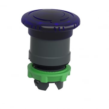 Harmony paddetrykshoved i plast for LED med Ø40 mm paddehoved i blå farve og drej for at frigøre ZB5AW763