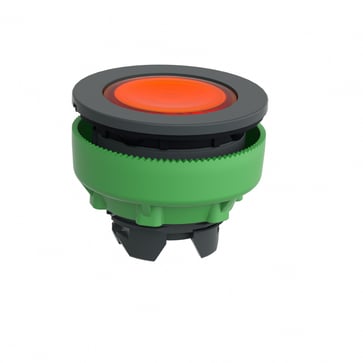 Harmony flush trykknapshoved i plast med fjeder-retur f/LED og label i orange farve ZB5FA58