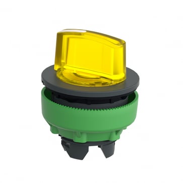 Harmony flush drejegreb i plast for LED med 2 faste positioner i gul farve ZB5FK1283