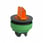 Harmony flush drejegreb i plast for LED med 3 positioner og fjeder-retur til midt i orange farve ZB5FK1553 miniature