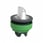 Harmony flush drejegreb i plast for LED med 3 positioner og fjeder-retur fra H-til-M i hvid farve ZB5FK1813 miniature