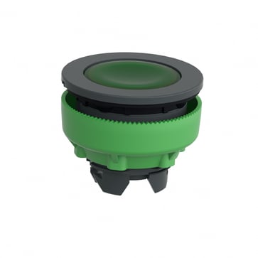 Harmony flush signallampehoved i plast for LED med linse i grøn farve ZB5FV033