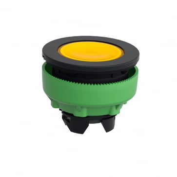 Harmony flush signallampehoved i plast for LED med linse i gul farve ZB5FV083