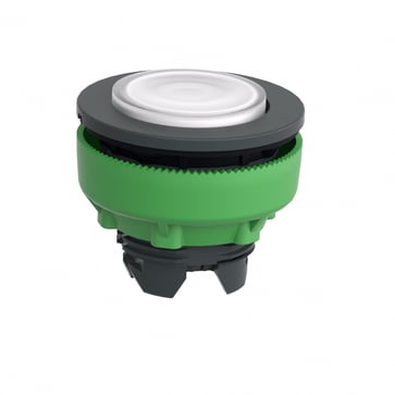 Harmony flush lampetrykshoved i plast for LED med fjeder-retur og høj trykflade i hvid farve ZB5FW113