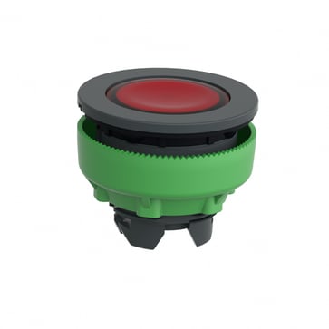 Harmony flush lampetrykshoved i plast for LED med fjeder-retur og plan trykflade i rød farve ZB5FW343