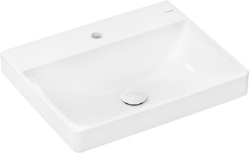 hansgrohe Xelu Q Countertop basin ground 600/480 with tap hole without overflow, SmartClean White 61018450