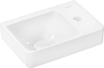 hansgrohe Xelu Q Handrinse basin with shelf right 360/250 with tap hole without overflow, SmartClean White 61084450