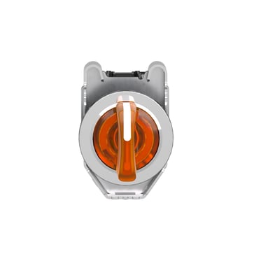 Harmony flush drejeafbryder komplet med LED og 3 faste positioner i orange 230-240VAC 1xNO+1xNC, XB4FK135M5 XB4FK135M5