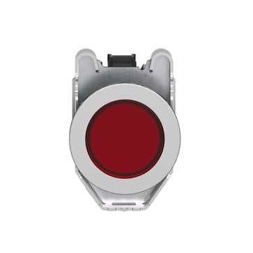 Signallampe komplet metal Ø30 mm hul med LED rød og 230VAC XB4FVM4