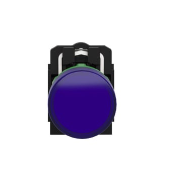 Harmony signallampe komplet med LED i blå farve og 24VAC/DC forsyning XB5AVB6