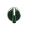 Harmony drejegreb i metal for LED med 3 positioner og fjeder-retur fra H-til-M i grøn farve ZB4BK1833 miniature