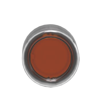 Harmony lampetrykhoved i metal for LED med klar silikonehætte og fjeder-retur med plan trykflade i orange farve ZB4BW553