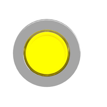 Harmony flush trykknaphoved i metal for LED med fjeder-retur og isætning af label under den gule trykflade ZB4FA88