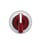 Harmony flush drejegreb i metal for LED med 3 faste positioner i rød farve ZB4FK1343 miniature