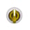 Harmony flush drejegreb i metal for LED med 3 positioner og fjeder-retur til midt i gul farve ZB4FK1583 miniature