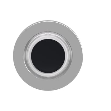 Harmony flush lampetrykshoved i metal for LED med fjeder-retur og plan trykflade med hvid ring ZB4FW913