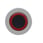 Harmony flush lampetrykshoved i metal for LED med fjeder-retur og plan trykflade med rød ring ZB4FW943 miniature