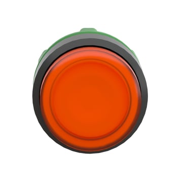 Harmony trykknapshoved i plast for LED med kip-funktion og ophøjet trykflade i orange farve ZB5AH53