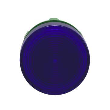 Harmony signallampehoved i plast for LED med riflet linse til udendørs brug i blå farve ZB5AV063S