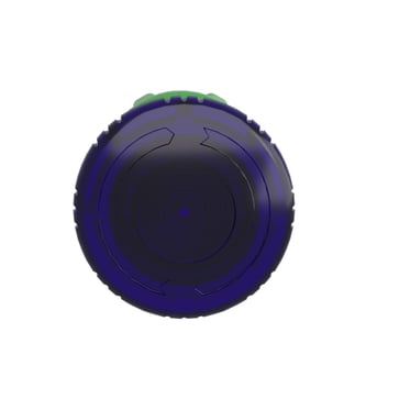 Harmony paddetrykshoved i plast for LED med Ø40 mm paddehoved i blå farve og drej for at frigøre ZB5AW763